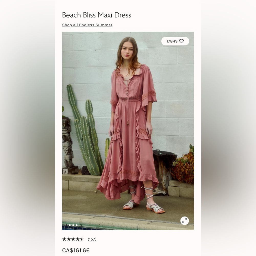 Free People beach bliss maxi dress